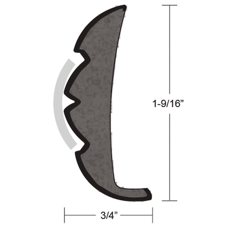 Taco Metals Rigid Vinyl Flex Core Rub Rail V21-9959WHC50D